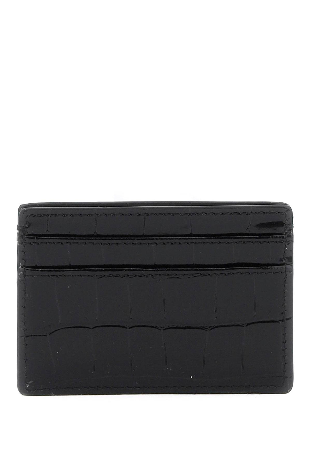 Medusa Biggie Croco Embossed Cardholder - Versace - Women