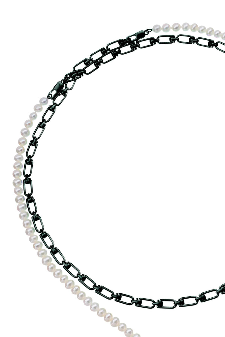 'Reine' Double Necklace With Pearls - EÉRA - Women