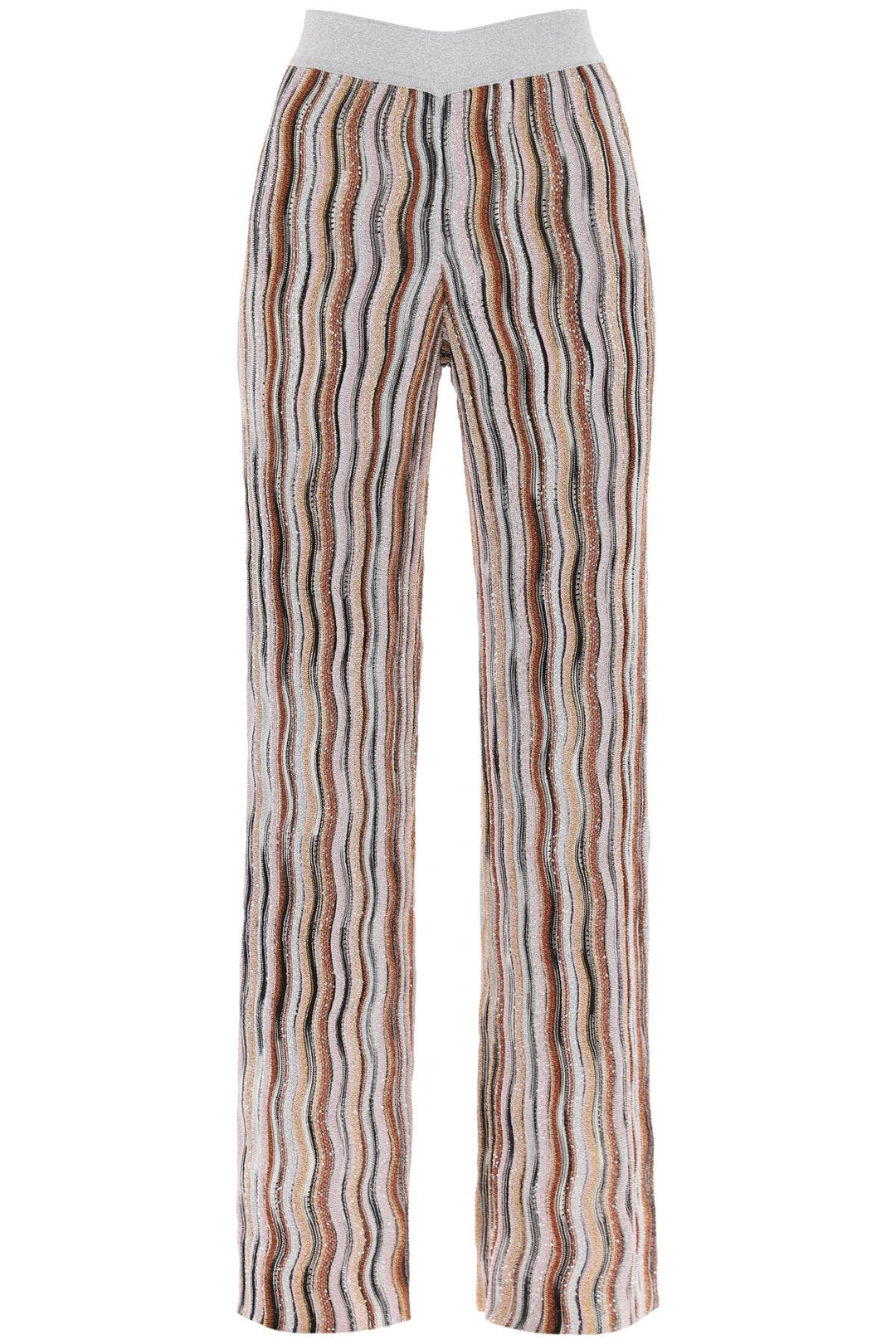 Sequined Knit Pants With Wavy Motif - Missoni - Women