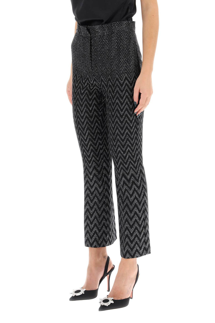 Cropped Pants With Lurex Zig Zag Pattern - Missoni - Women