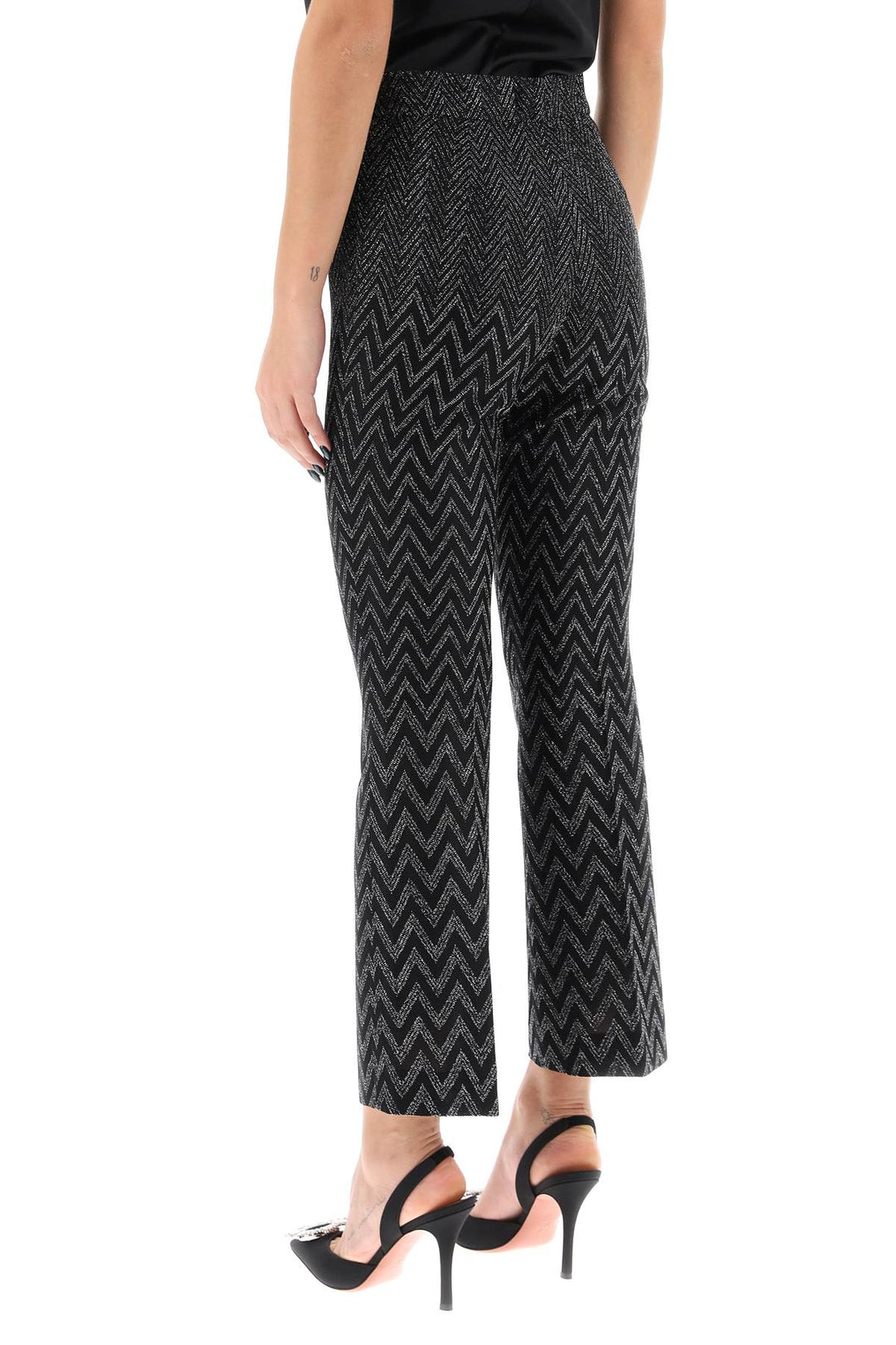 Cropped Pants With Lurex Zig Zag Pattern - Missoni - Women