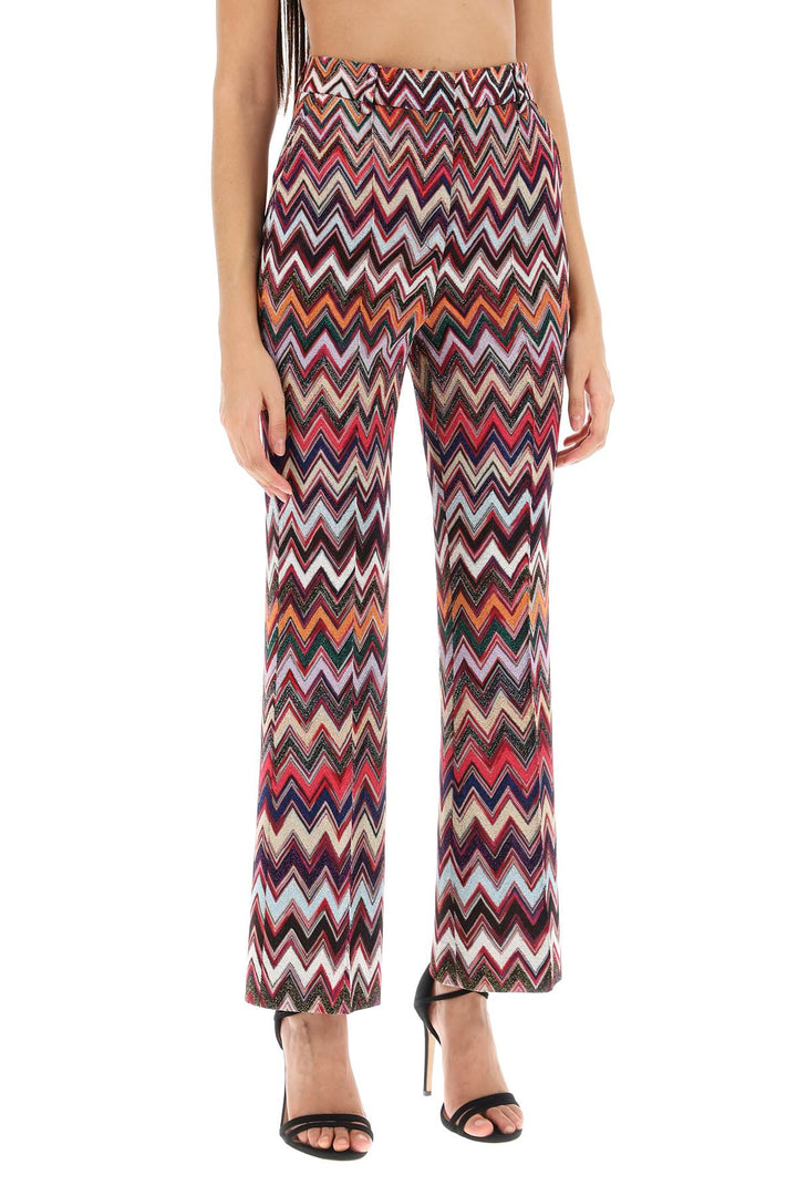 Pants In Lurex Knit With Herringbone Motif - Missoni - Women