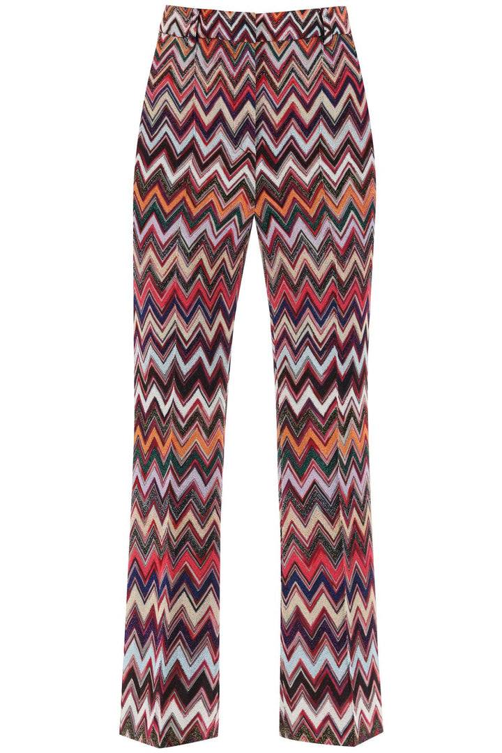 Pants In Lurex Knit With Herringbone Motif - Missoni - Women