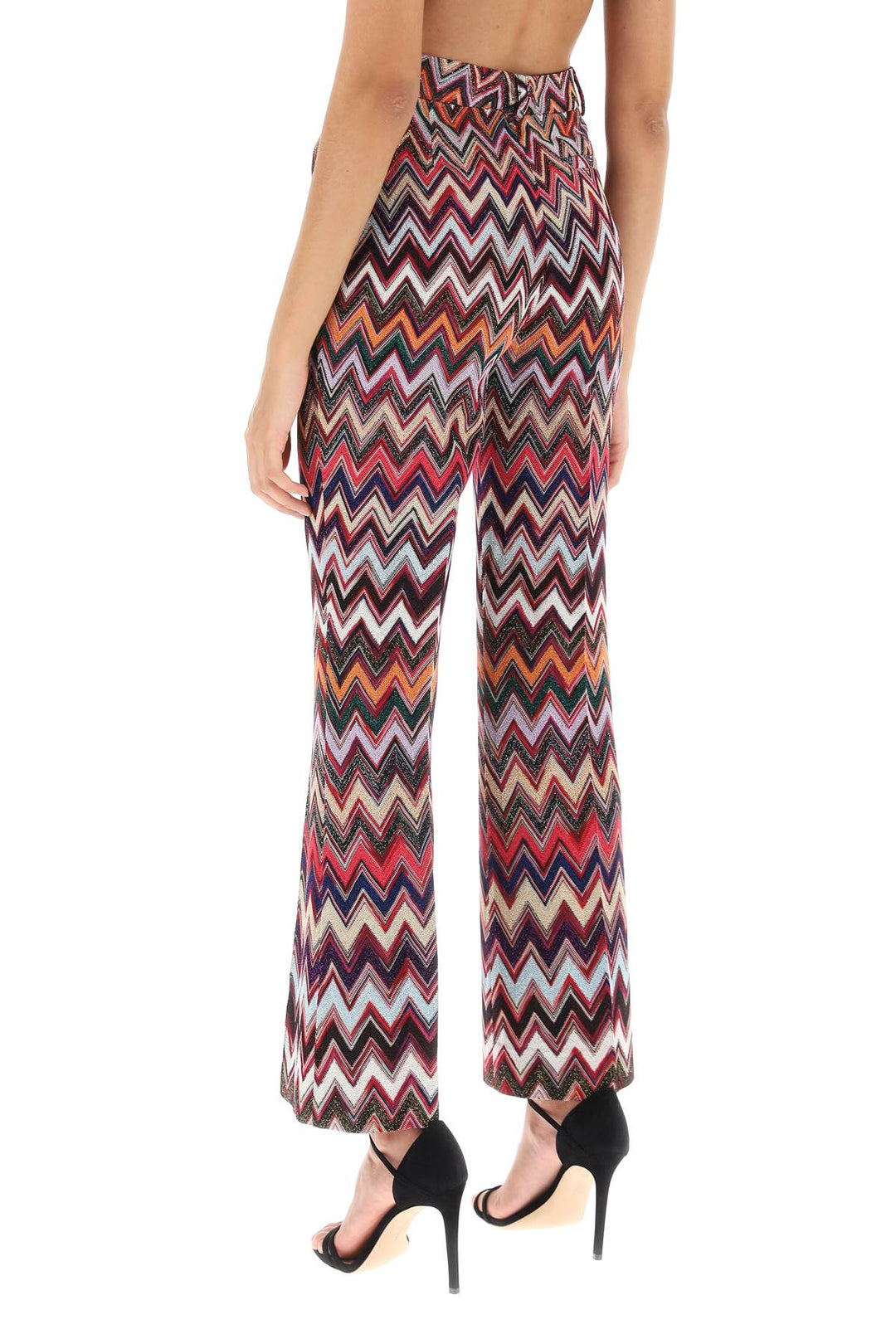 Pants In Lurex Knit With Herringbone Motif - Missoni - Women