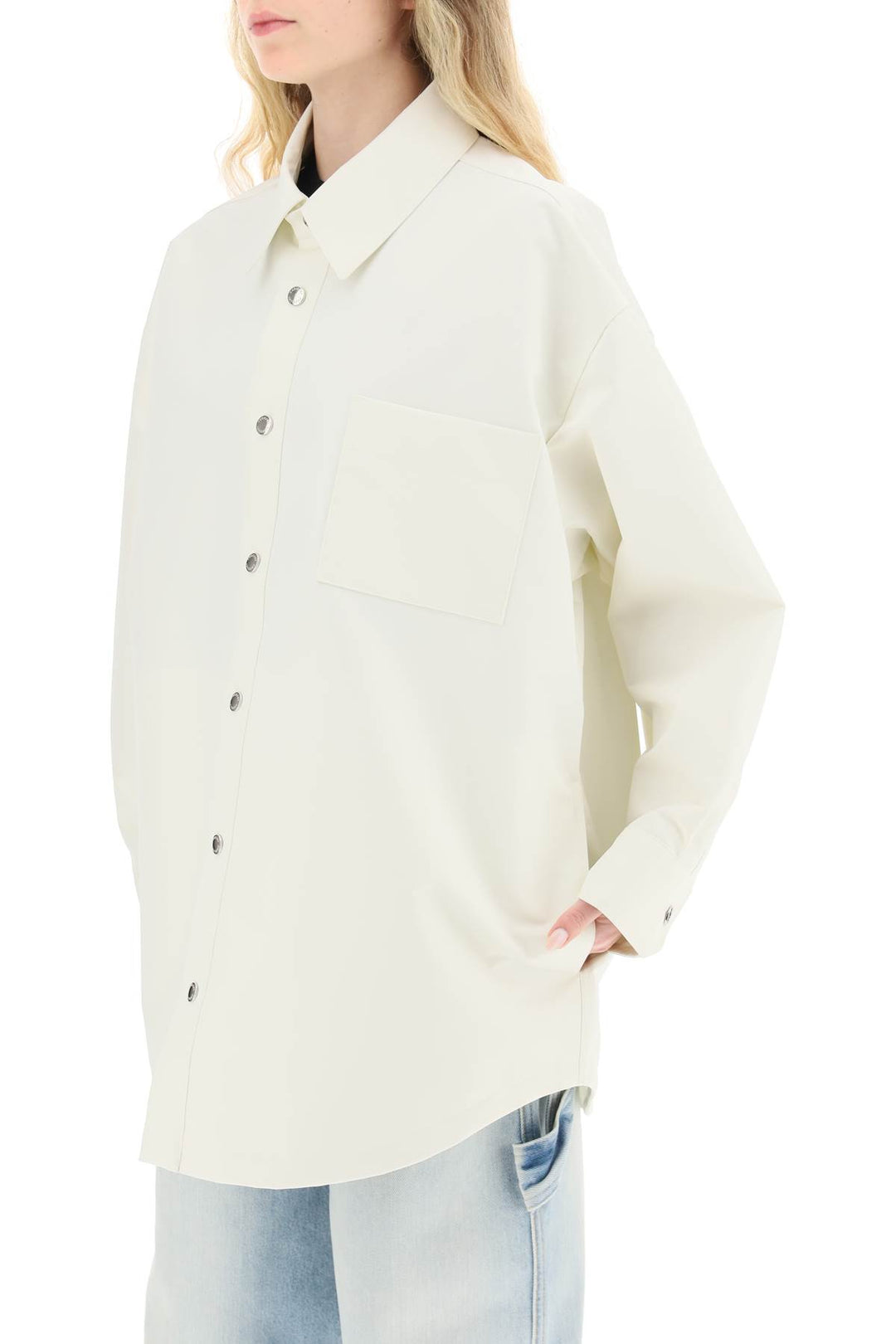 Oversized Boyfriend Shirt Jacket - Khrisjoy - Women