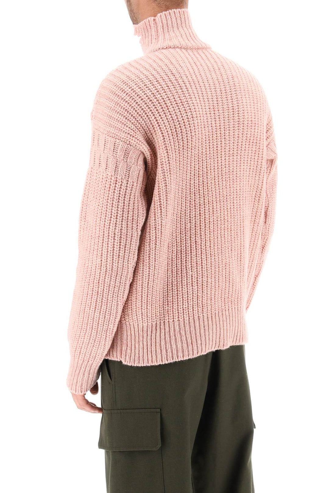 Funnel Neck Sweater In Destroyed Effect Wool - Marni - Men