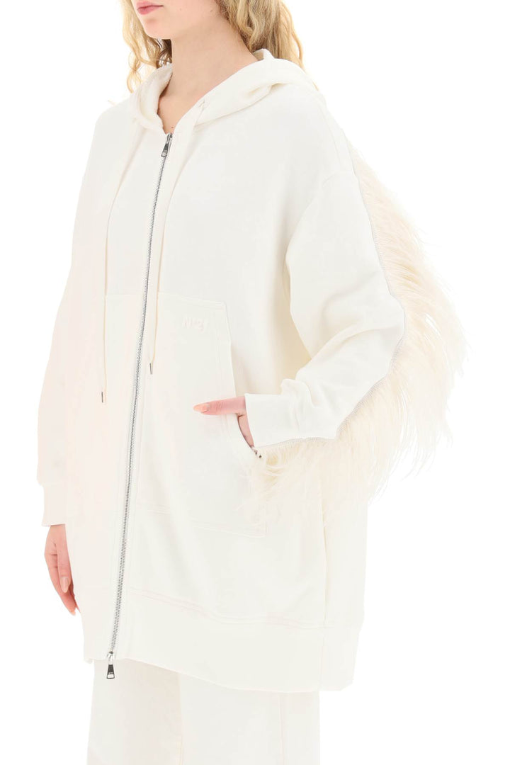 Oversized Hoodie With Feathers - N.21 - Women