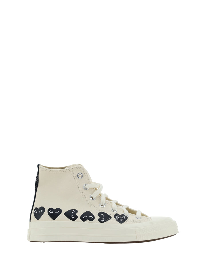 MULTI HEART HI TOP SNEAKERS