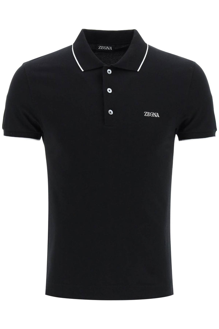 Logoed Cotton Polo Shirt - Zegna - Men