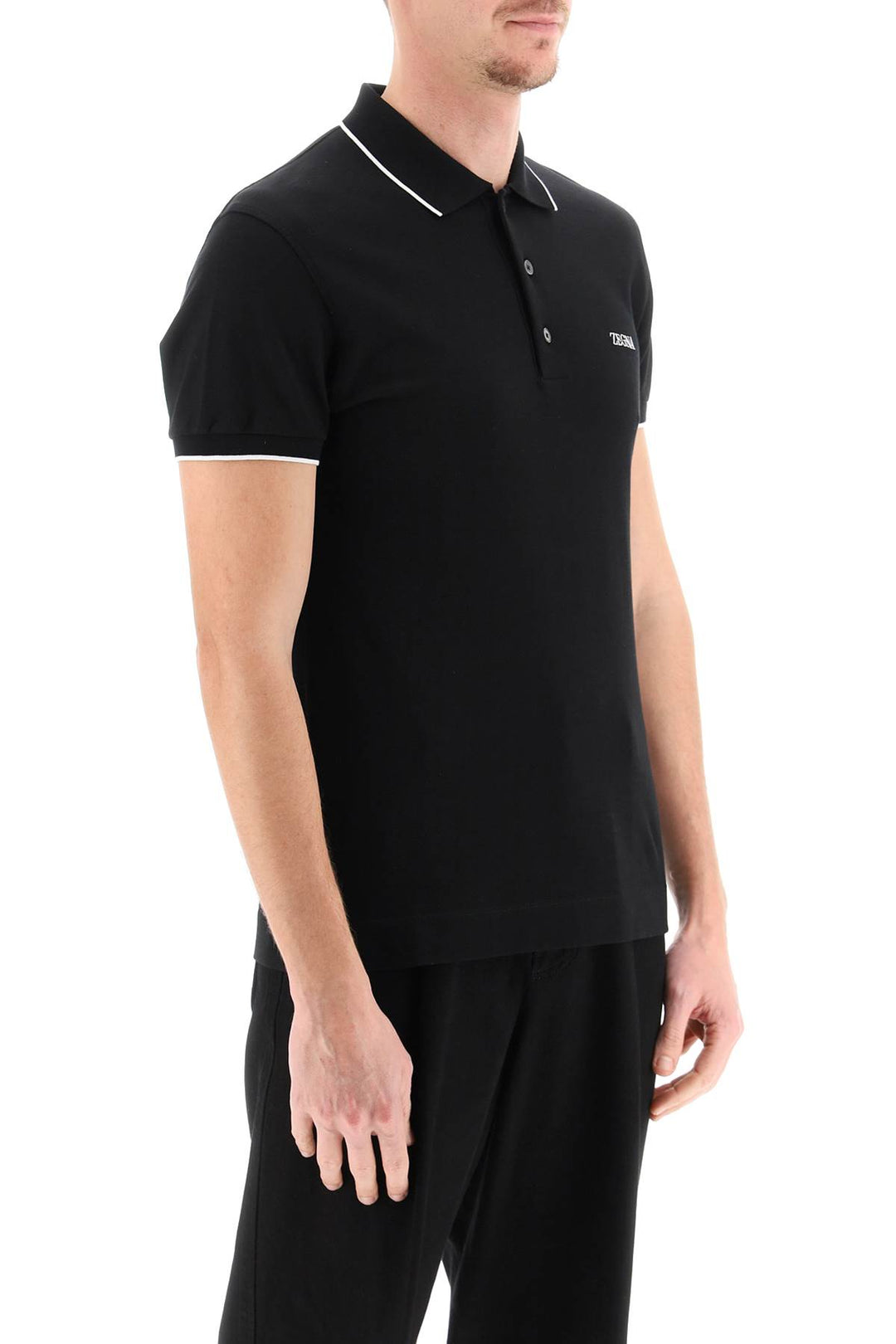 Logoed Cotton Polo Shirt - Zegna - Men