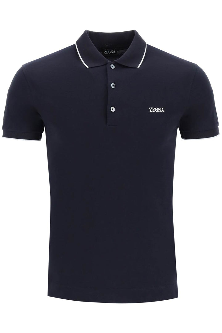 Logoed Cotton Polo Shirt - Zegna - Men