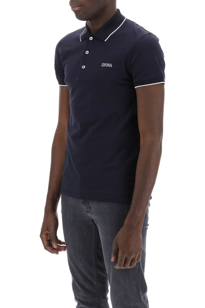 Slim Fit Polo Shirt In Stretch Cotton - Zegna - Men