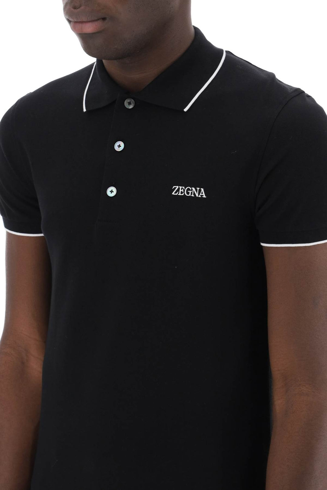 Slim Fit Polo Shirt In Stretch Cotton - Zegna - Men