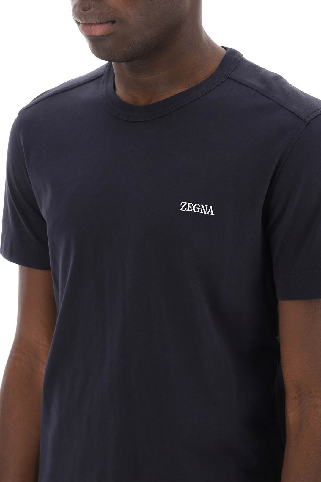 Crew Neck Sweater With Logo Embroidery - Zegna - Men