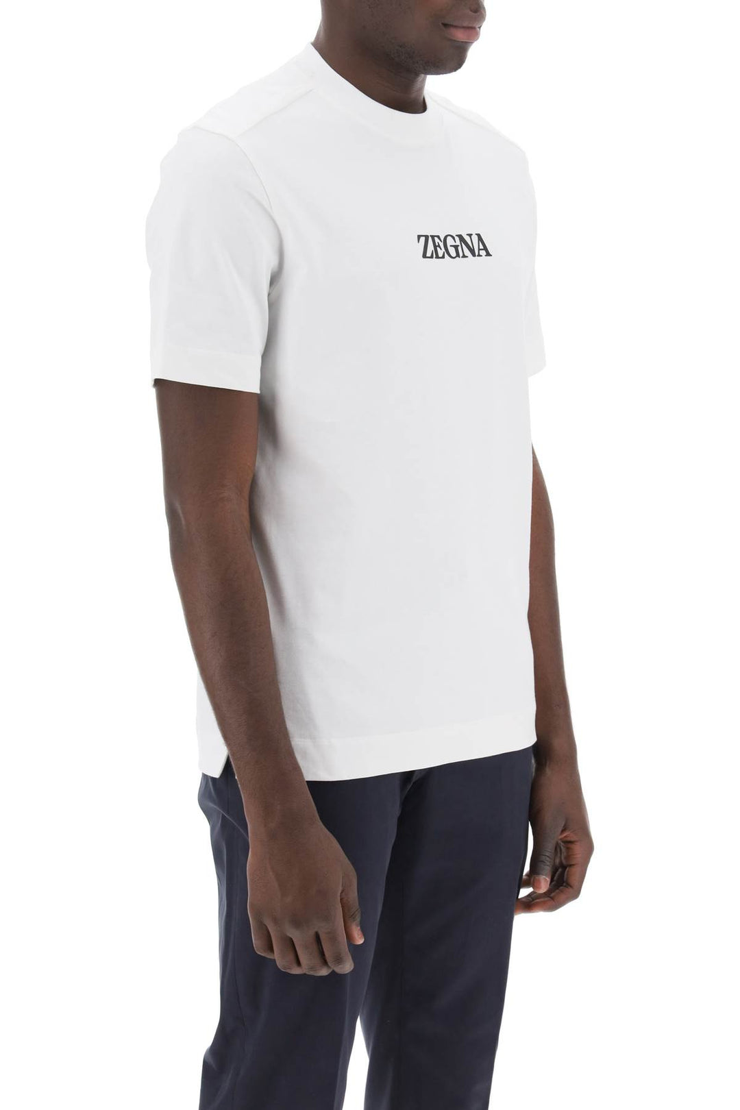 T Shirt With Rubberized Logo - Zegna - Men