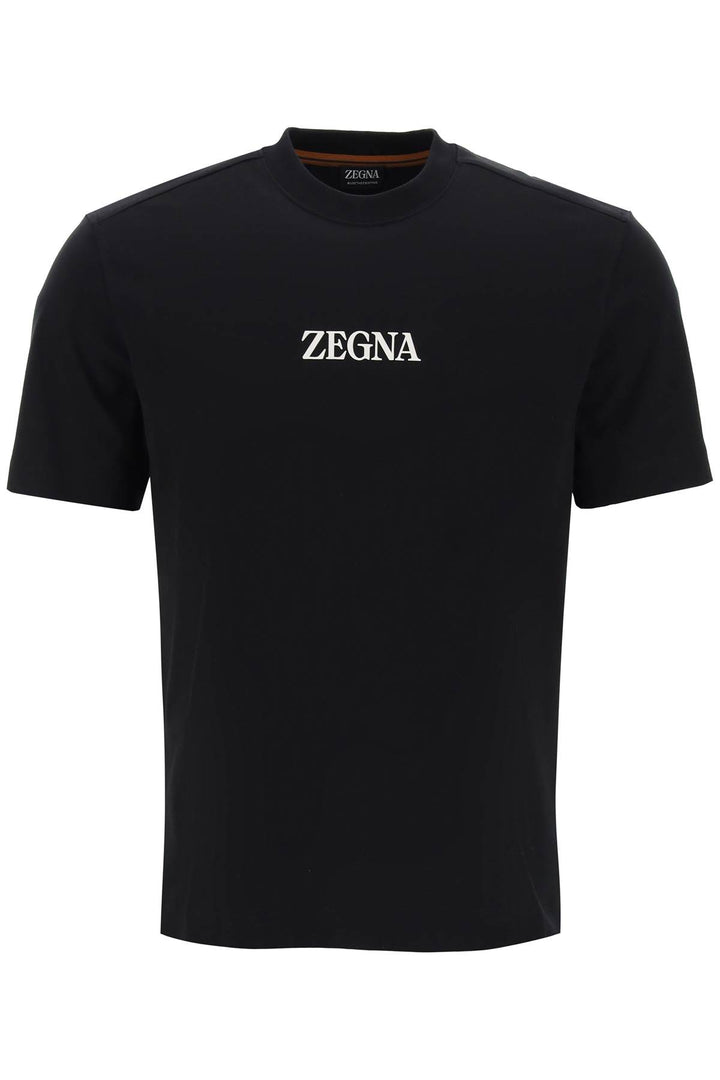 T Shirt With Rubberized Logo - Zegna - Men