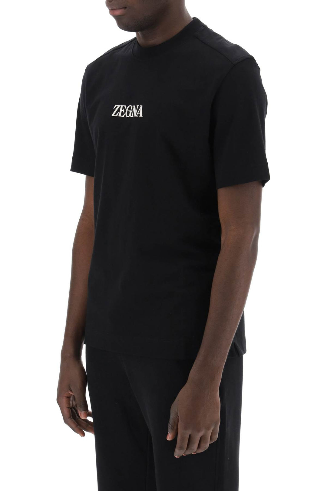 T Shirt With Rubberized Logo - Zegna - Men