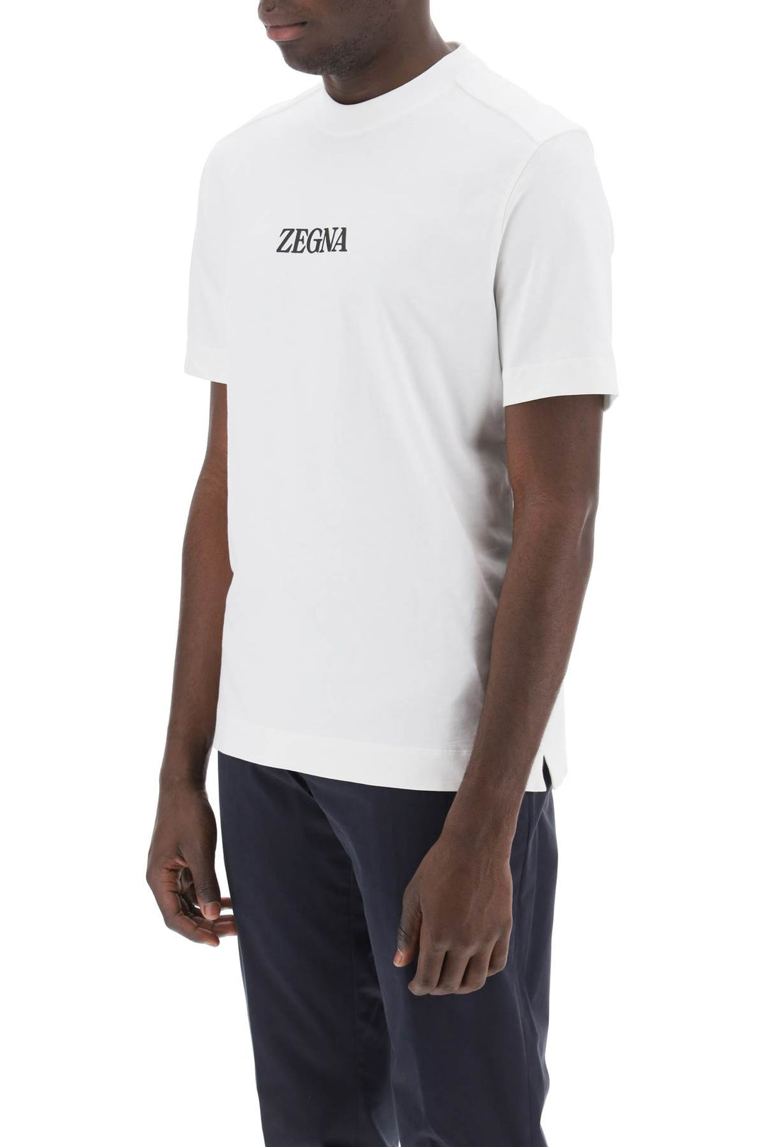 T Shirt With Rubberized Logo - Zegna - Men