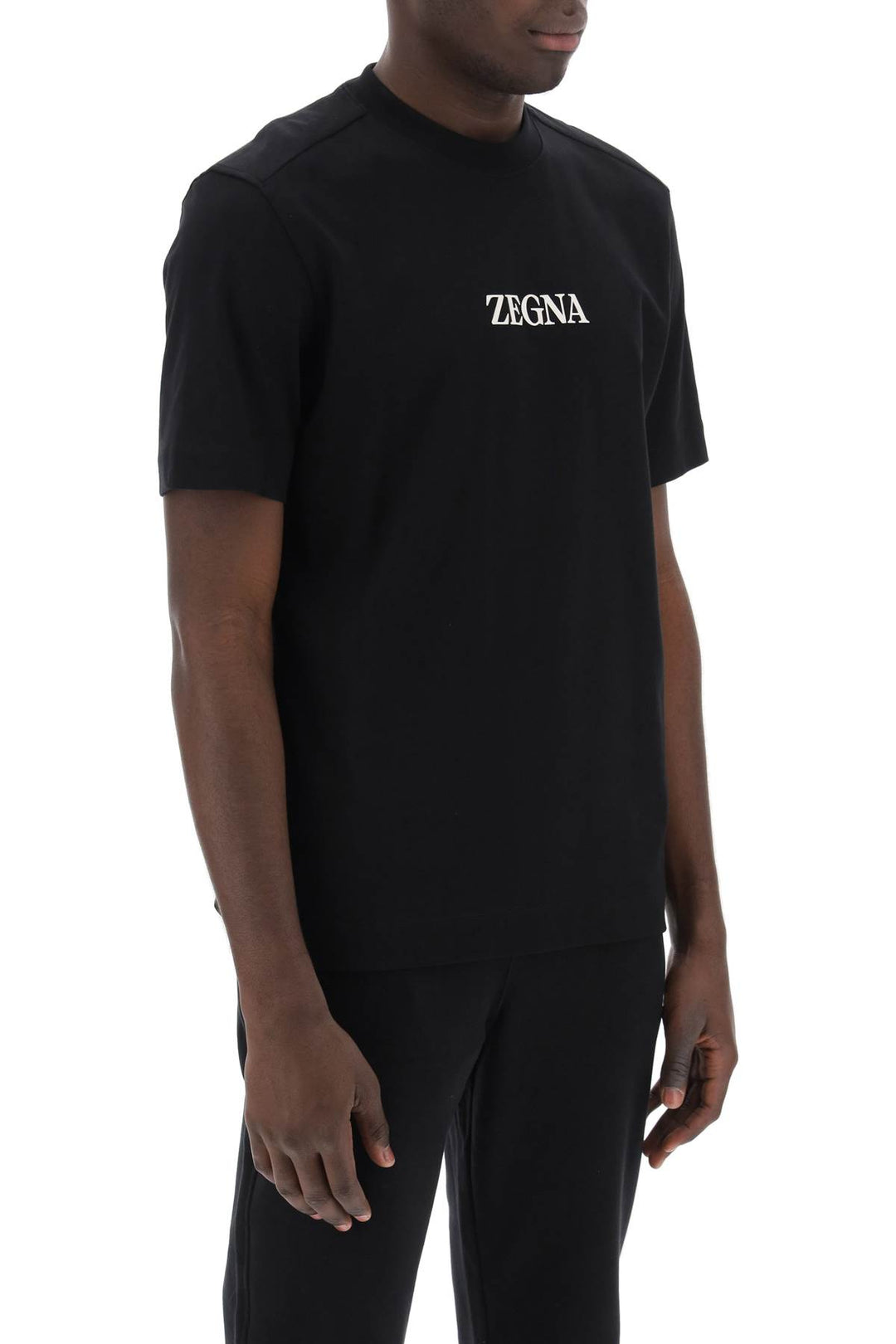 T Shirt With Rubberized Logo - Zegna - Men