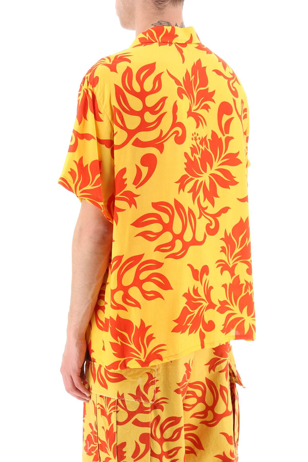 Printed Viscose Bowling Shirt - Erl - Men