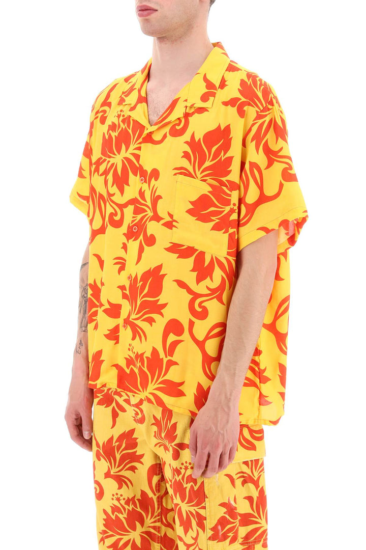 Printed Viscose Bowling Shirt - Erl - Men