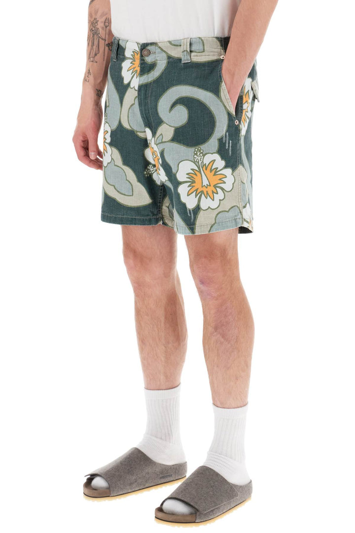 Floral Print Bermida Shorts - Erl - Men