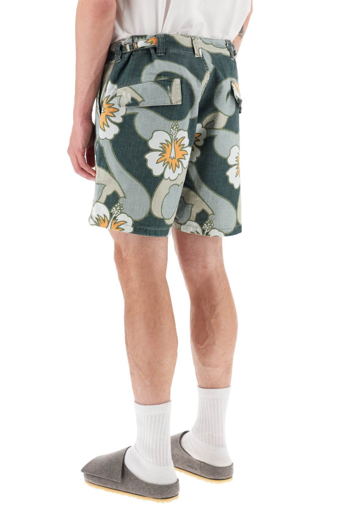 Floral Print Bermida Shorts - Erl - Men