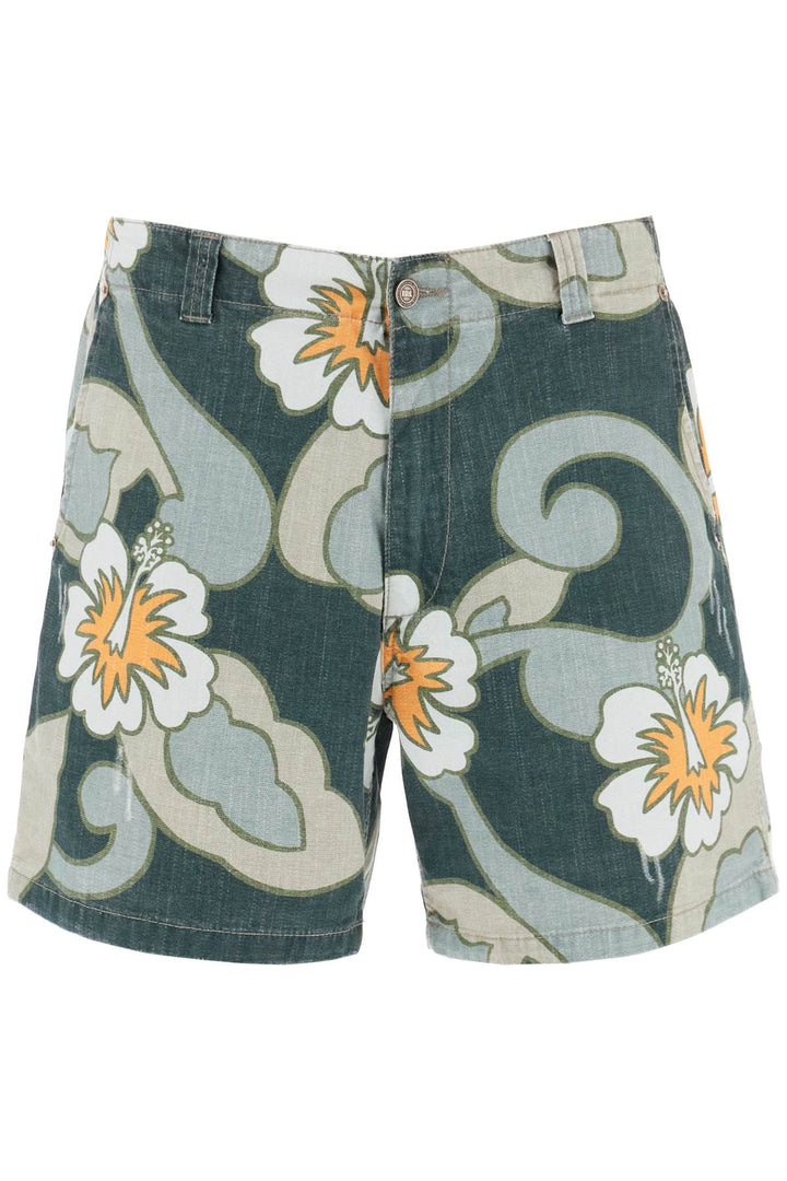 Floral Print Bermida Shorts - Erl - Men