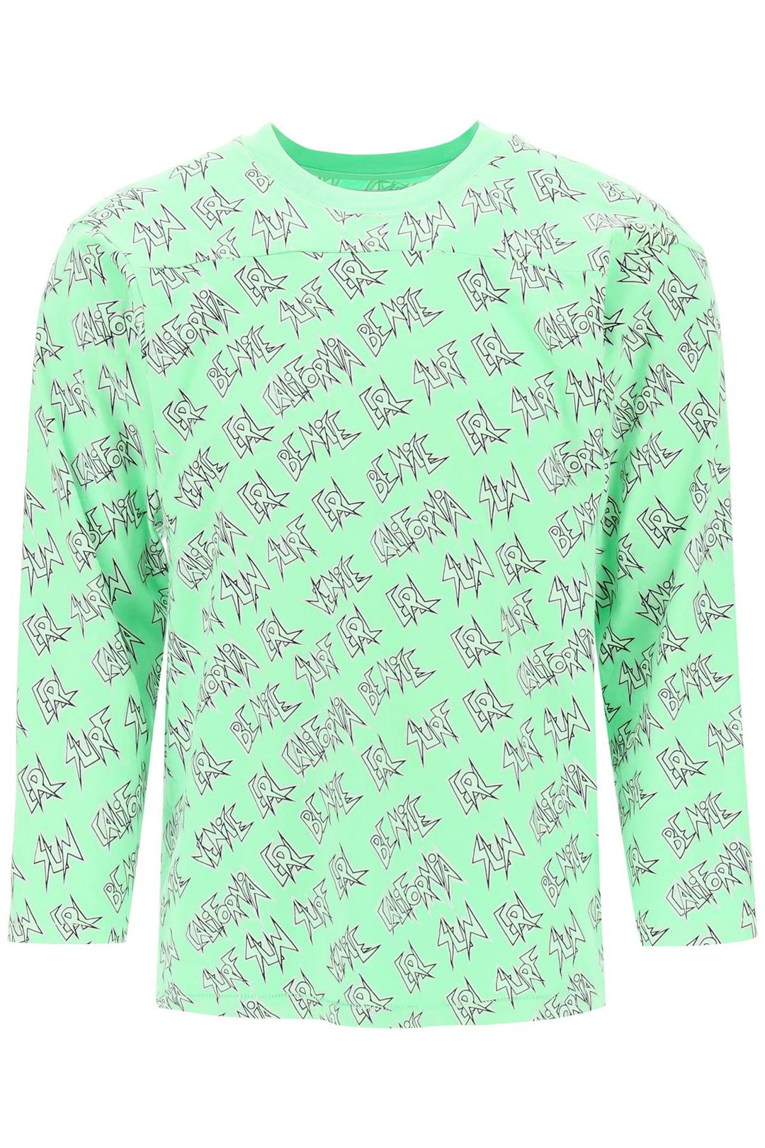 'Waffle' Long Sleeved T Shirt With All Over Print - Erl - Men