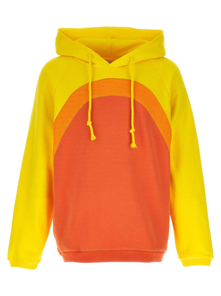 Patchwork Hoodie Sweatshirt Multicolor