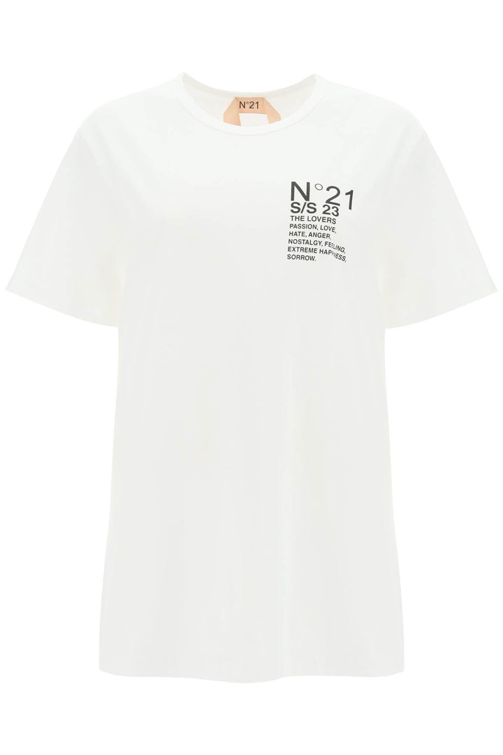 Oversized T Shirt With Logo Print - N.21 - Women