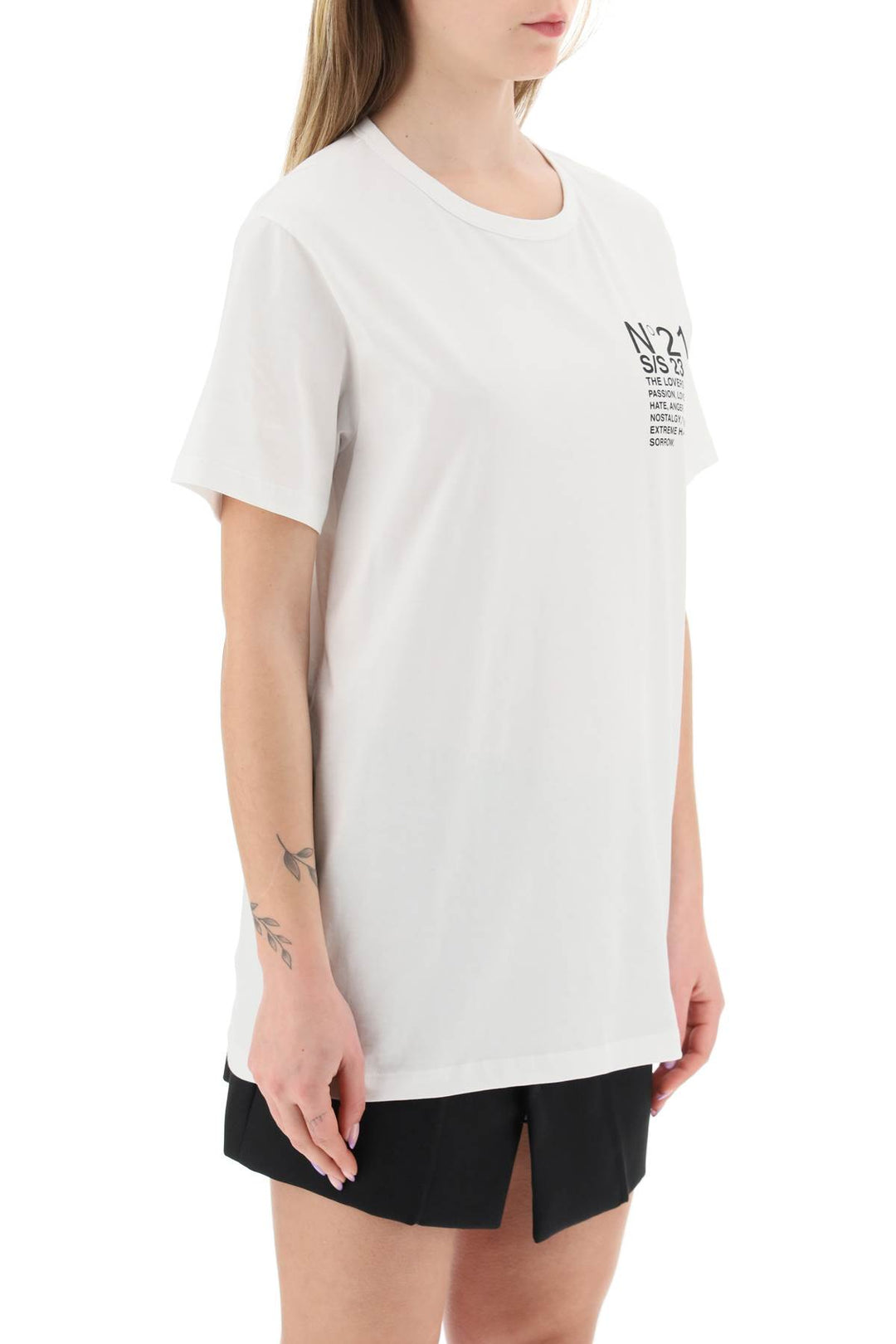 Oversized T Shirt With Logo Print - N.21 - Women