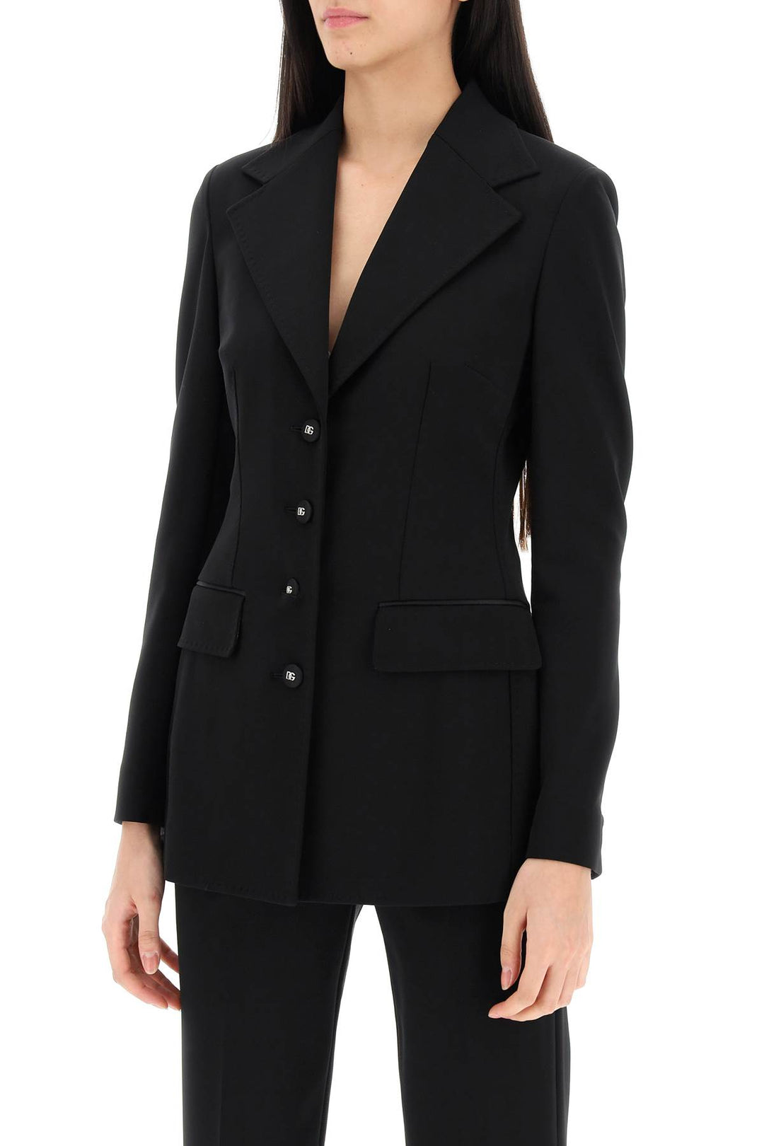 Milano Stitch Jersey Single Breasted Jacket - Dolce & Gabbana - Women