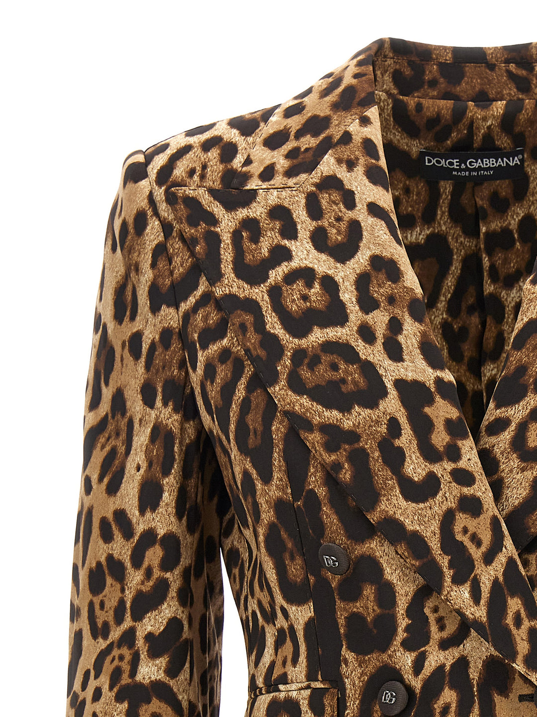 Animal Print Double-Breasted Blazer Jackets Multicolor