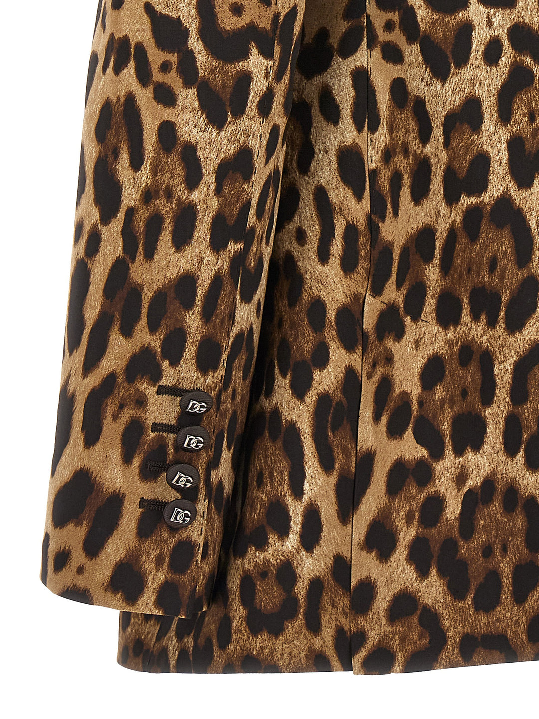 Animal Print Double-Breasted Blazer Jackets Multicolor