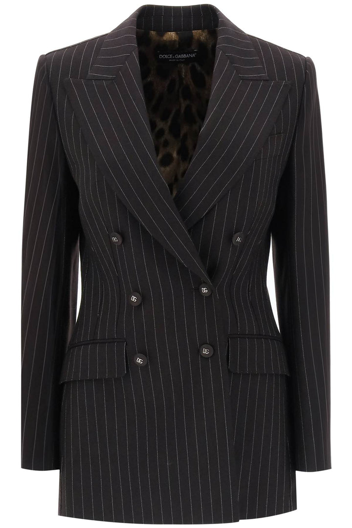 Pinstriped Turlington Jacket - Dolce & Gabbana - Women