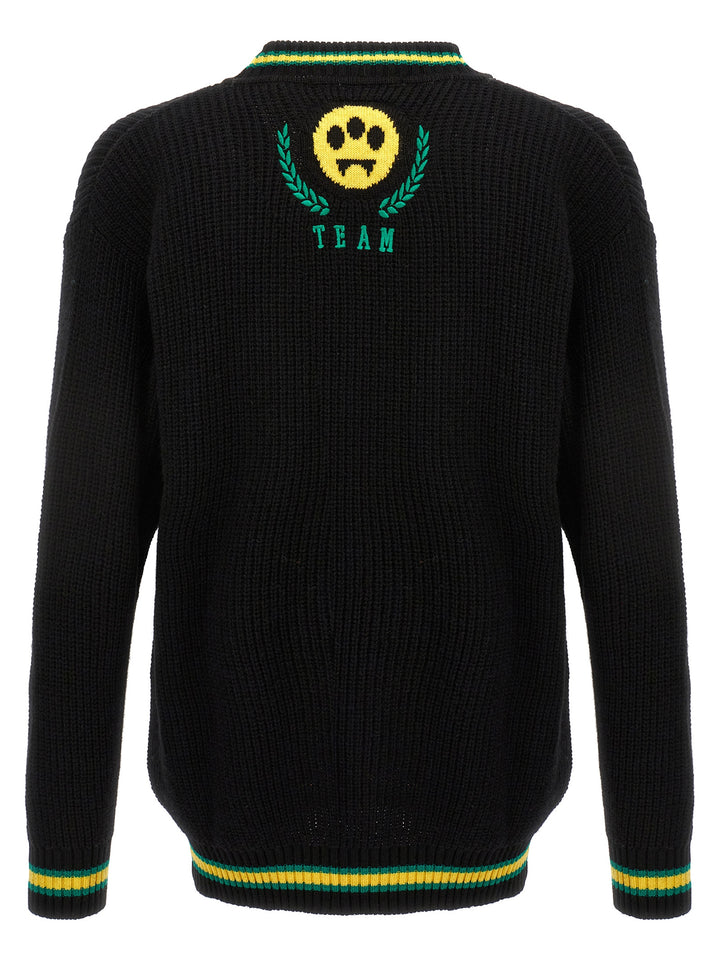 Logo Embroidery Sweater Sweater, Cardigans Black