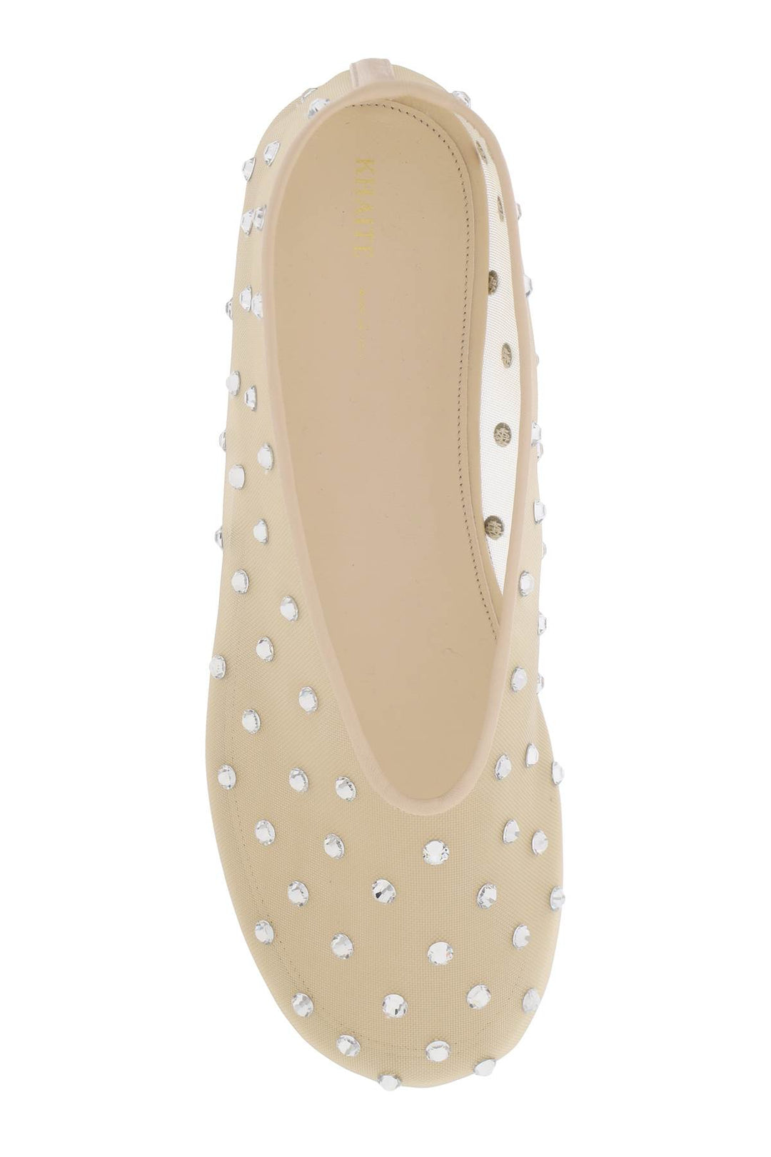 Marcy Mesh Ballet Flats With Swarovski Crystals - Khaite - Women