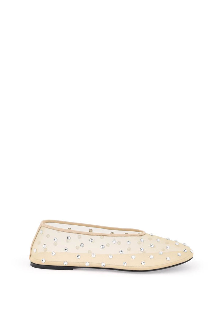 Marcy Mesh Ballet Flats With Swarovski Crystals - Khaite - Women