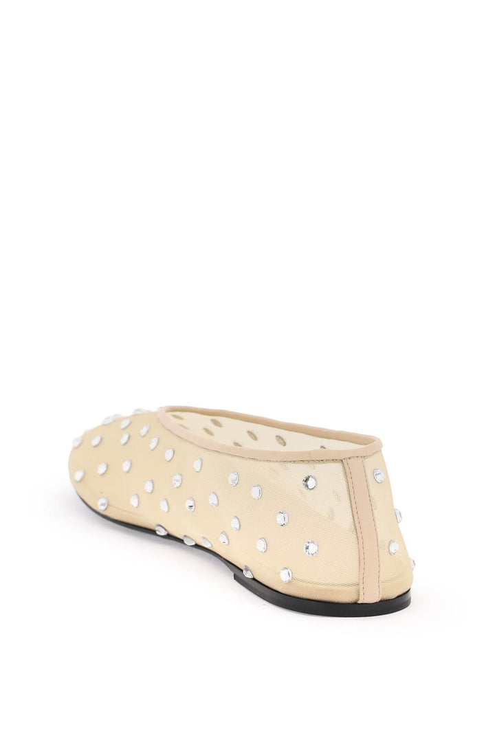 Marcy Mesh Ballet Flats With Swarovski Crystals - Khaite - Women