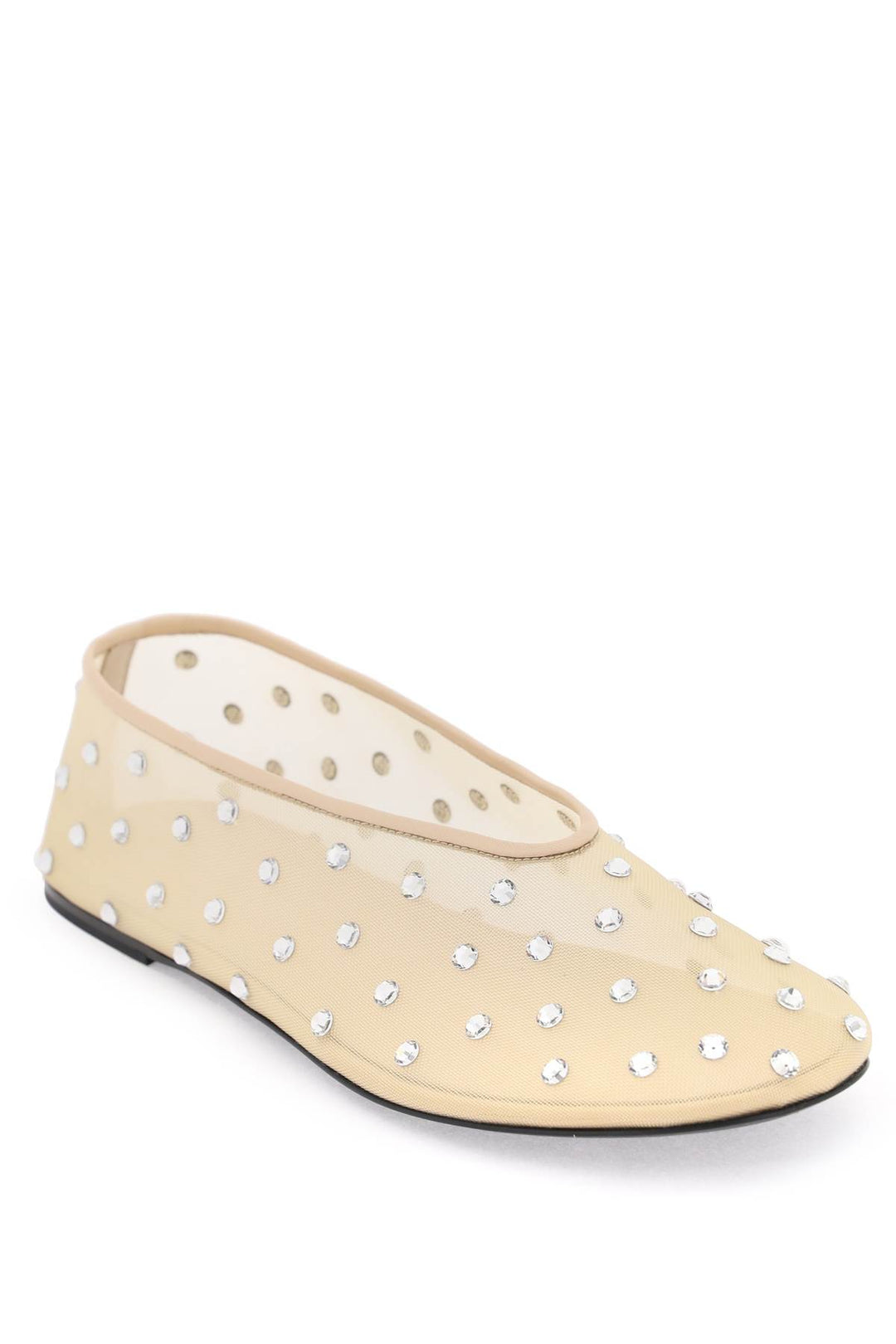 Marcy Mesh Ballet Flats With Swarovski Crystals - Khaite - Women