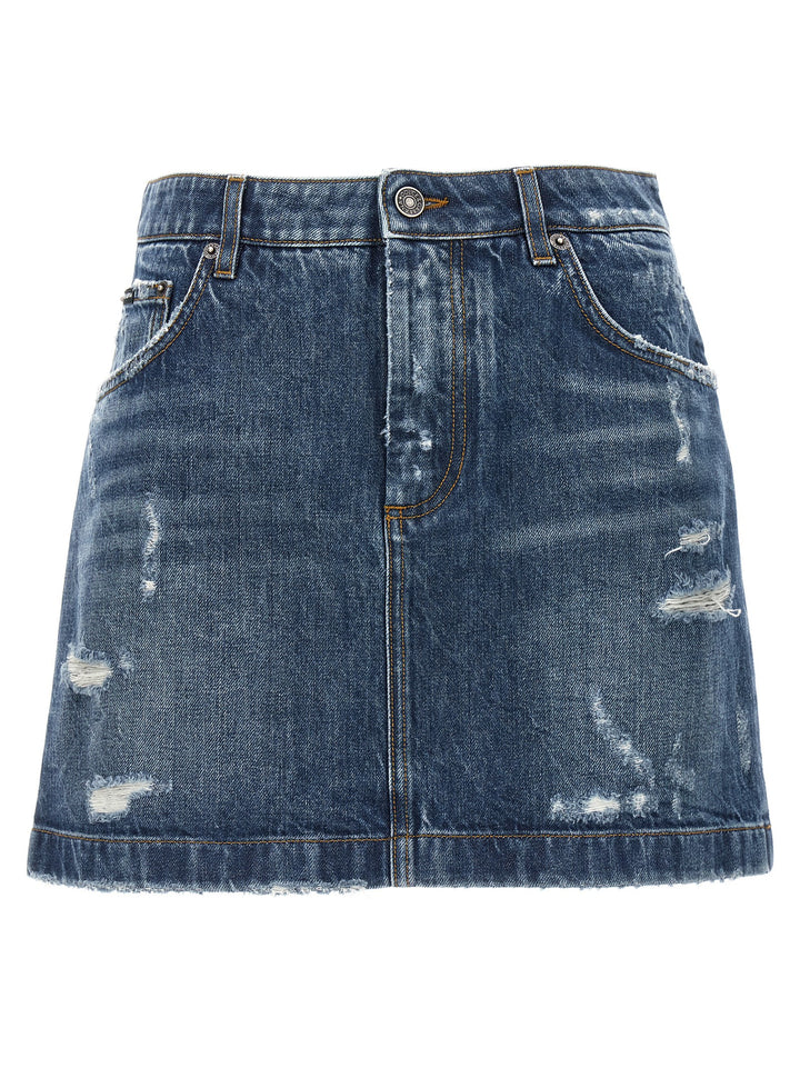 Gonnam Mini Denim Skirts Blue