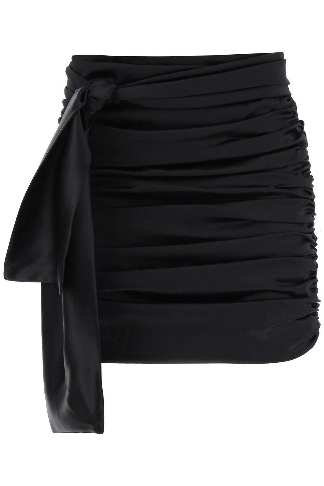 Ruched Satin Mini Skirt - Dolce & Gabbana - Women