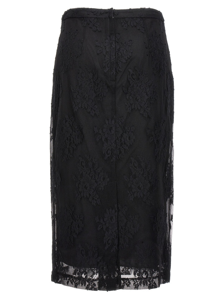 Lace Sheath Skirt Skirts Black