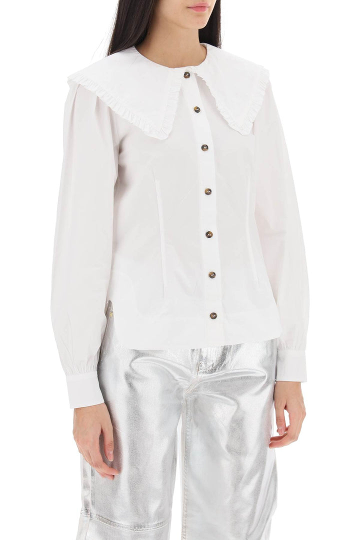 Maxi Collar Shirt - Ganni - Women