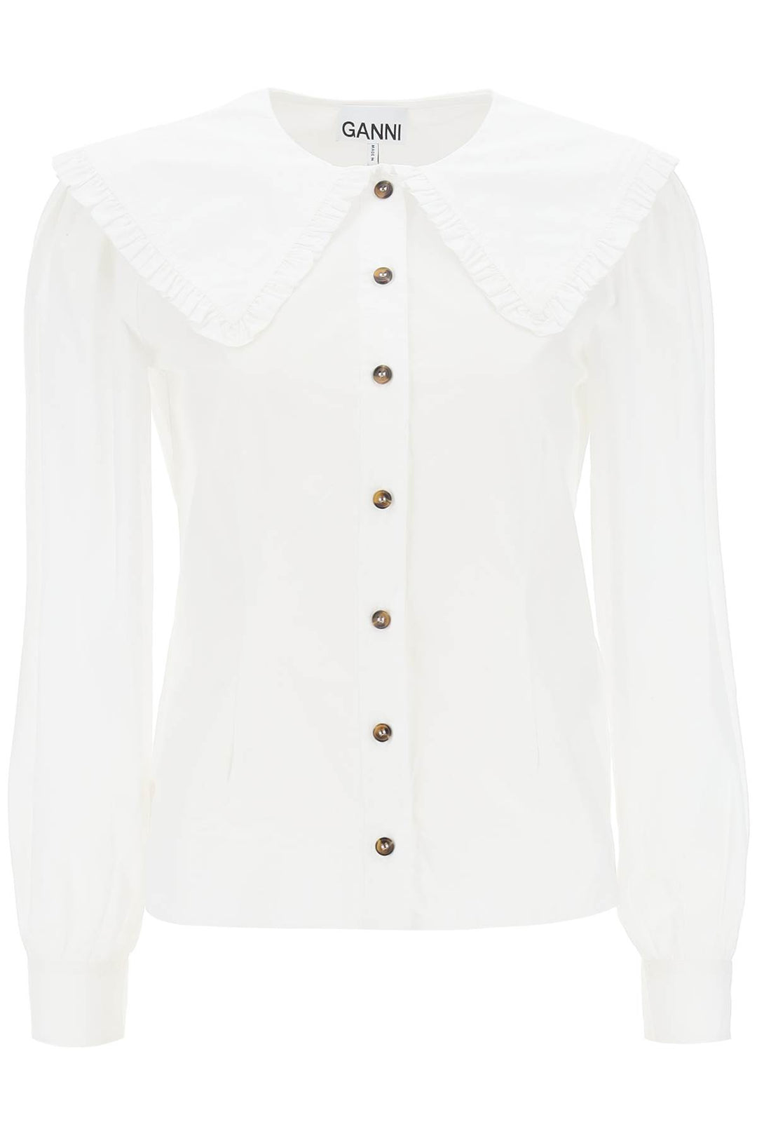 Maxi Collar Shirt - Ganni - Women