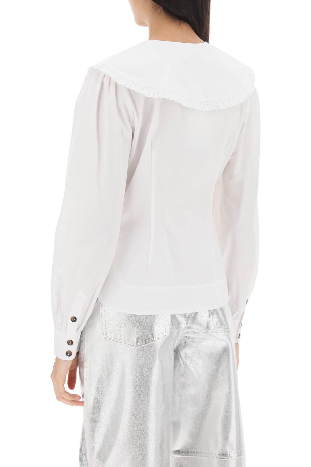 Maxi Collar Shirt - Ganni - Women