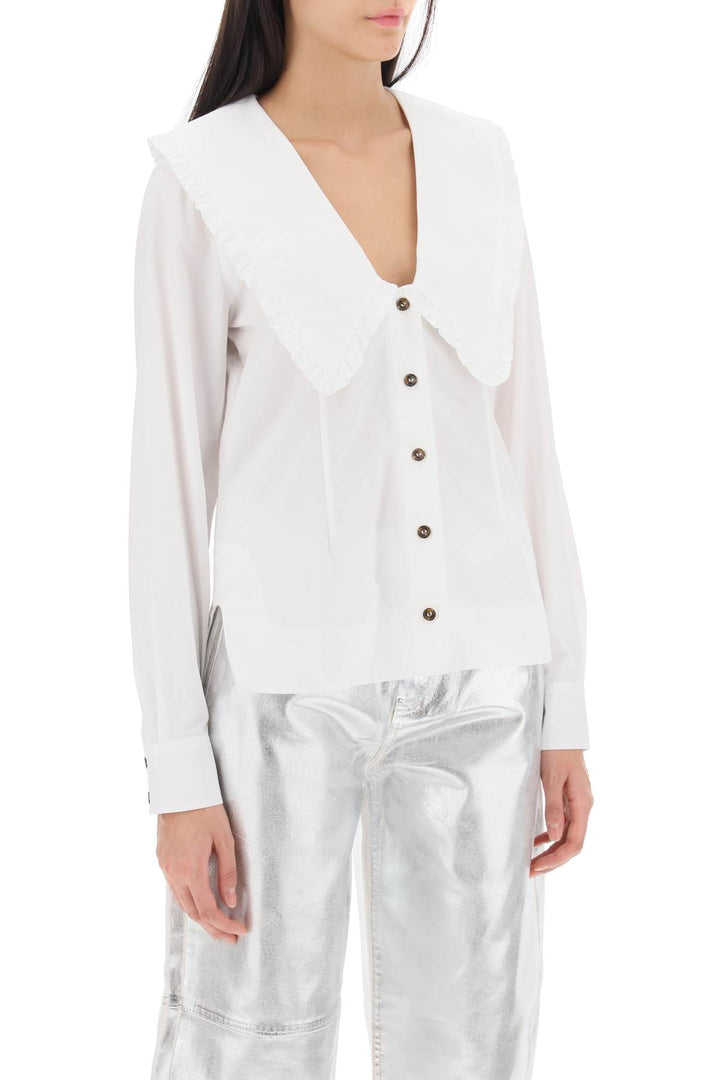 Maxi Collar Shirt - Ganni - Women