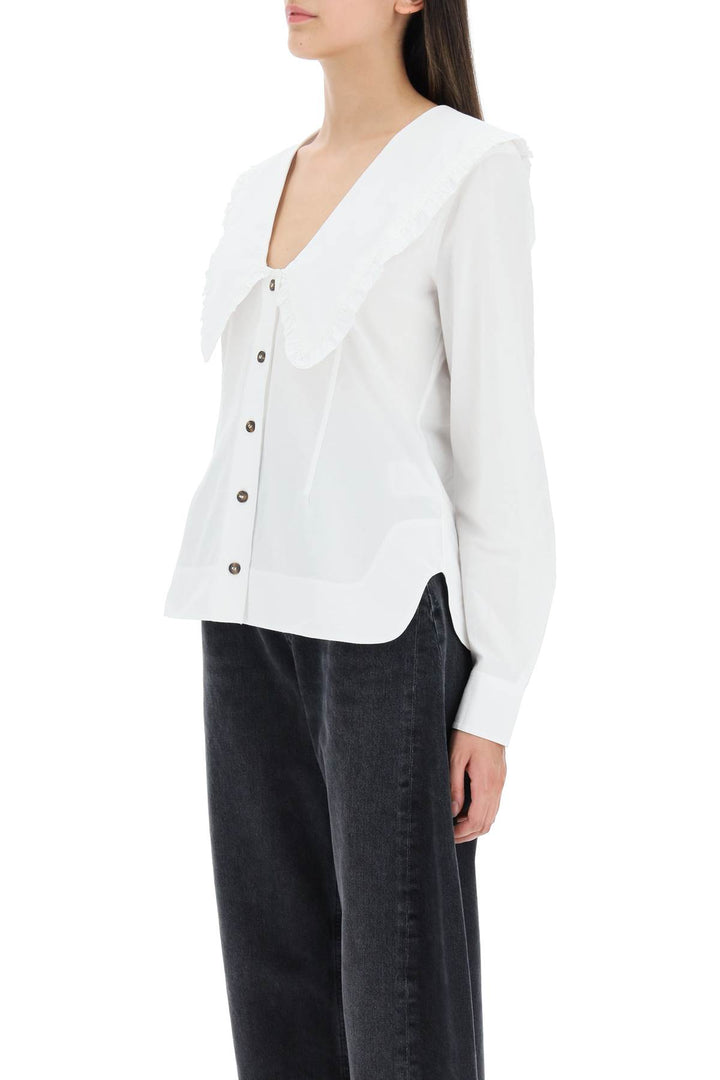 Shirt With Peter Pan Collar - Ganni - Women