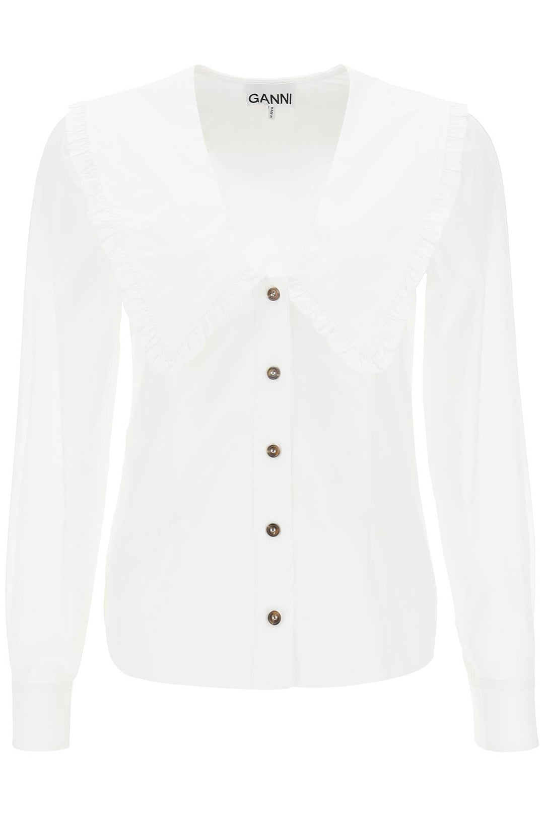 Maxi Collar Shirt - Ganni - Women